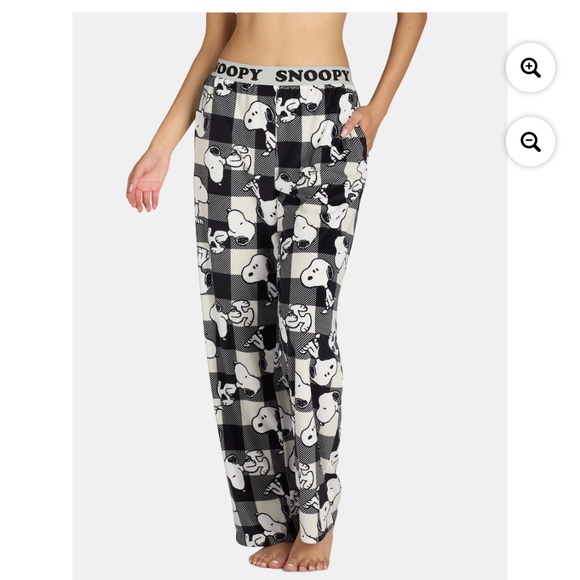 Peanuts Other - Peanuts Women’s Snoopy Velour Sleep Pajama Pants Size XL NEW